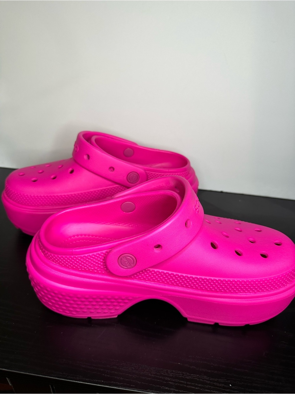 Crocs Women’s Stomp Platform Clog Sandals in Crush Pink Size 7 - Picture 5 of 8